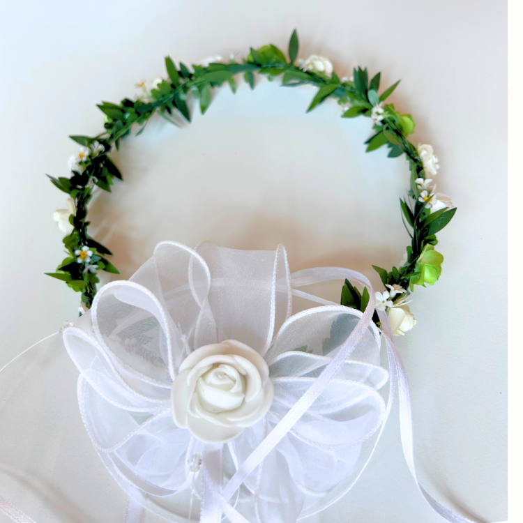 Wianek komunijny kwiaty