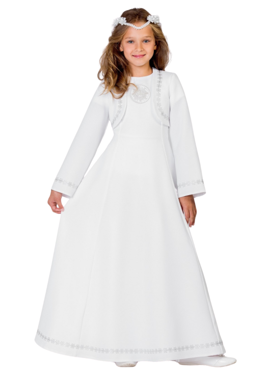 Sukienka komunijna- Julia srebrny ażur.png