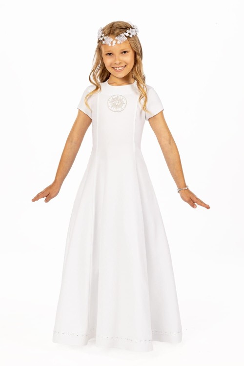 Sukienka komunijna- Julia ażur dżet