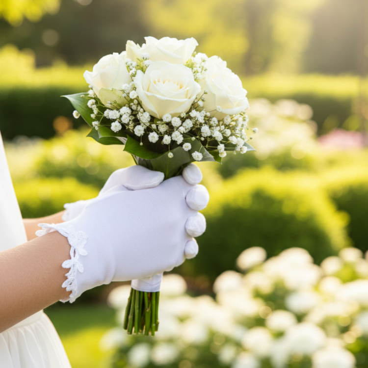 Rękawiczki z koronką R01