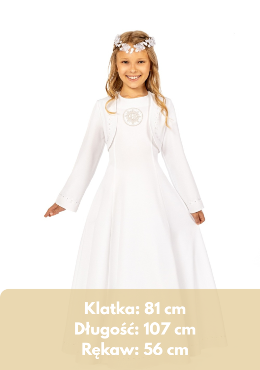 Sukienka komunijna- ażur dżet