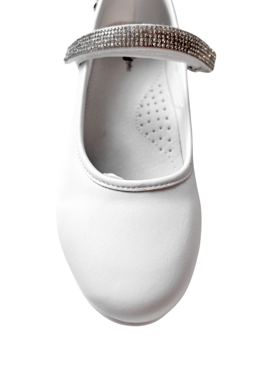 buty białe komunijne z cekinami w 14