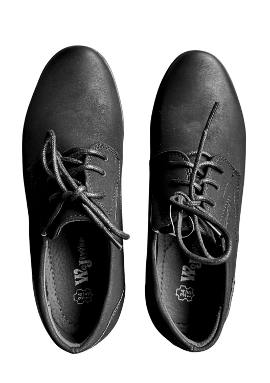 Czarne półbuty sznurowane komunijne