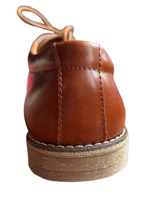 Buty komunijne brązowe skórzane
