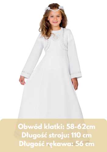 Sukienka komunijna Julia srebrne obszycie
