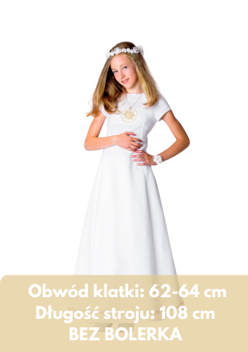 Sukienka komunijna Julia złote obszycie