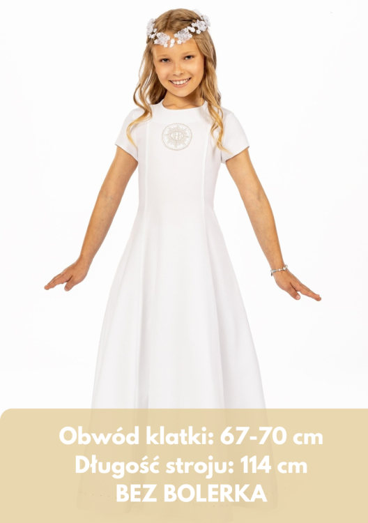 Sukienka komunijna julia cekinowe obszycie