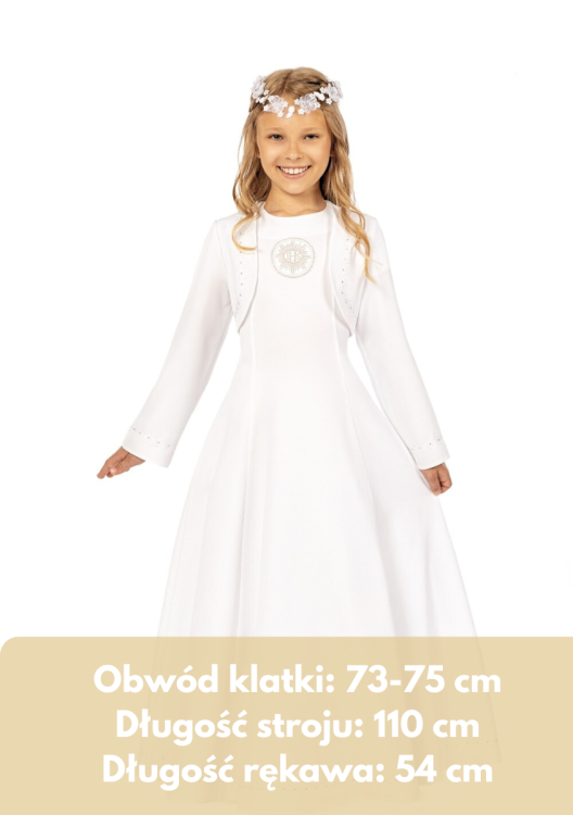 Sukienka komunijna julia cekinowe obszycie