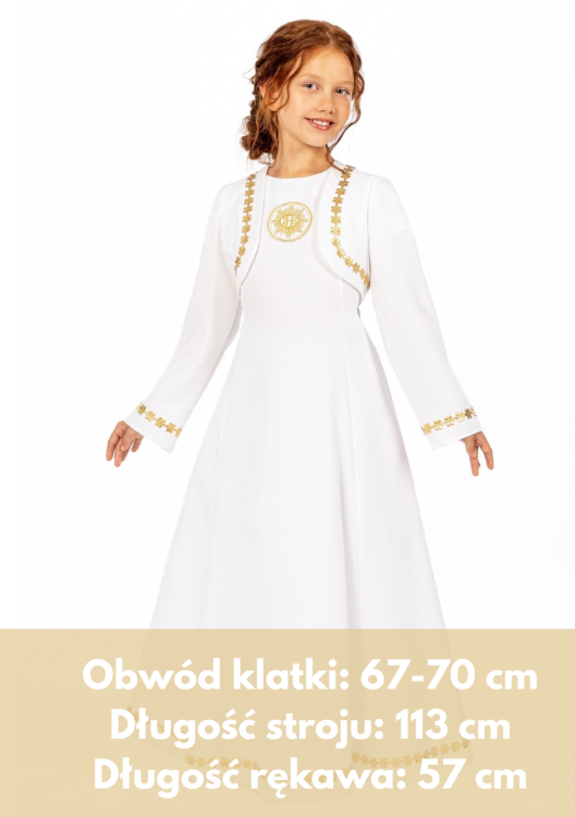 Sukienka komunijna Julia złoty kwiatek