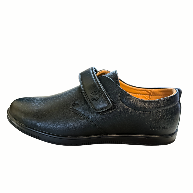 Buty komunijne czarne na rzep