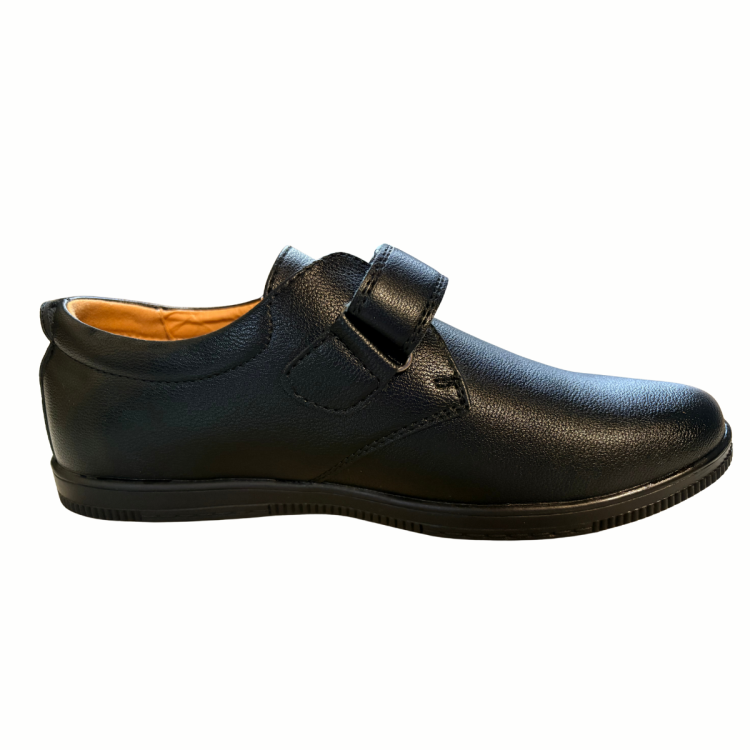 Buty komunijne czarne na rzep