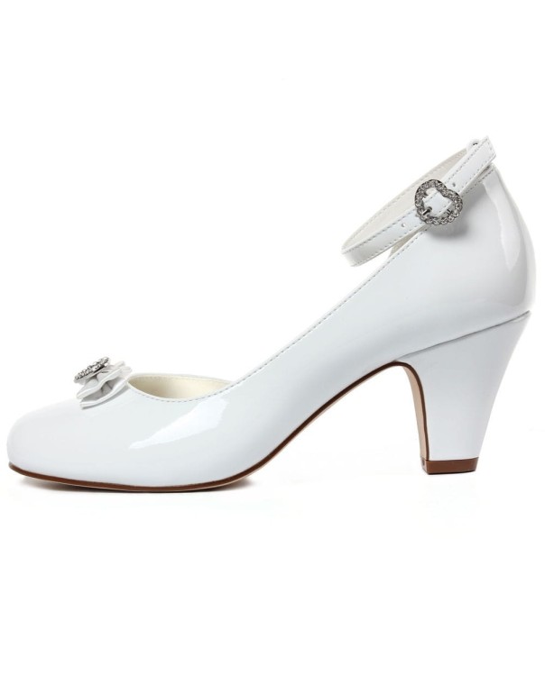 Buty dla dziewczynki białe komunijne