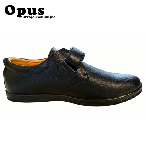 Buty komunijne czarne na rzep